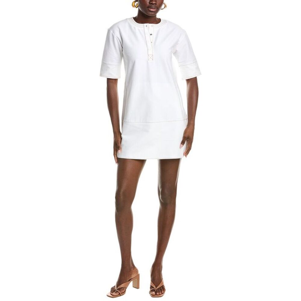 Max Mara Womens  Sebino Henley Dress, White